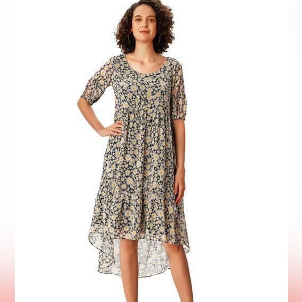 Eshakti High-Low Floral Dress